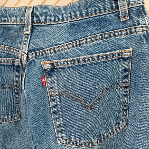 90s Vintage 550 Levi's relaxed fit slim tapered leg high waisted Jeans size 14 - Picture 6 of 13